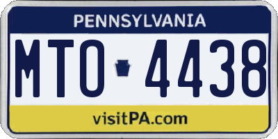 PA license plate MTO4438