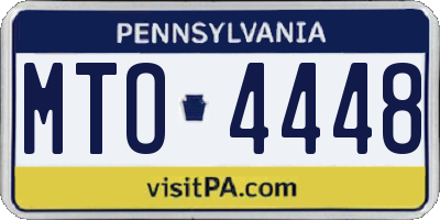 PA license plate MTO4448