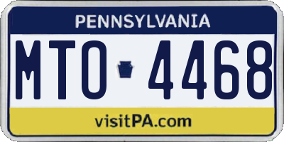 PA license plate MTO4468