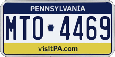 PA license plate MTO4469