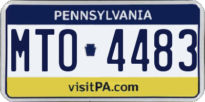 PA license plate MTO4483