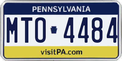 PA license plate MTO4484