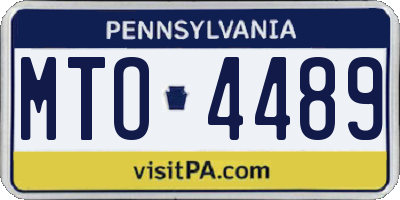 PA license plate MTO4489