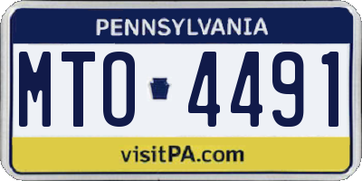 PA license plate MTO4491
