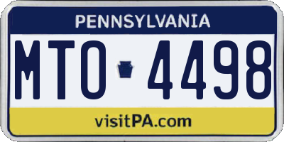 PA license plate MTO4498