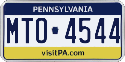PA license plate MTO4544