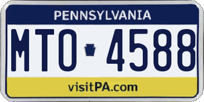 PA license plate MTO4588