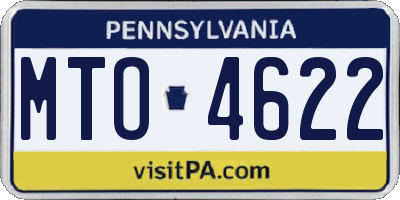 PA license plate MTO4622
