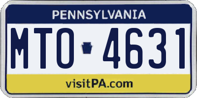 PA license plate MTO4631