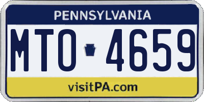 PA license plate MTO4659