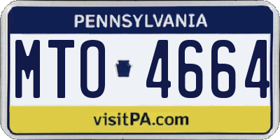 PA license plate MTO4664