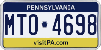 PA license plate MTO4698
