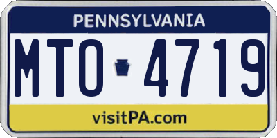 PA license plate MTO4719