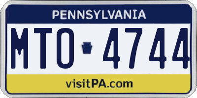 PA license plate MTO4744