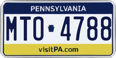PA license plate MTO4788