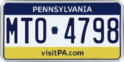 PA license plate MTO4798