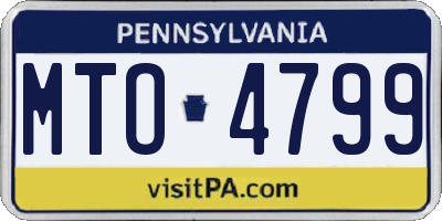 PA license plate MTO4799
