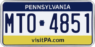 PA license plate MTO4851