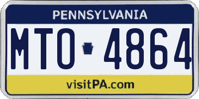 PA license plate MTO4864