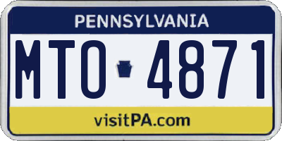PA license plate MTO4871