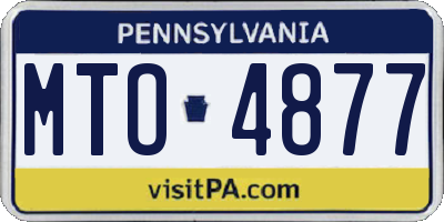 PA license plate MTO4877
