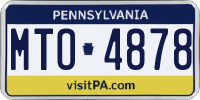PA license plate MTO4878