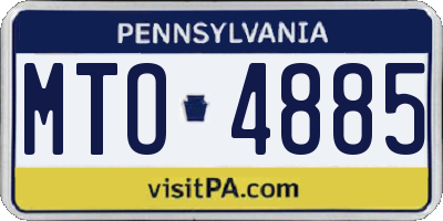 PA license plate MTO4885