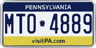 PA license plate MTO4889