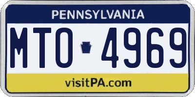 PA license plate MTO4969