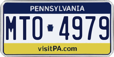 PA license plate MTO4979