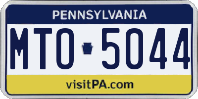 PA license plate MTO5044