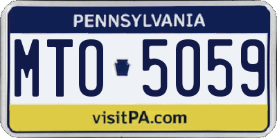 PA license plate MTO5059