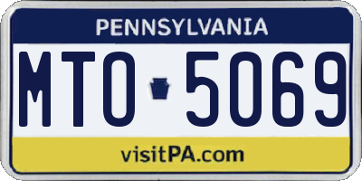 PA license plate MTO5069