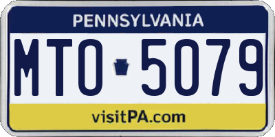 PA license plate MTO5079