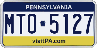 PA license plate MTO5127