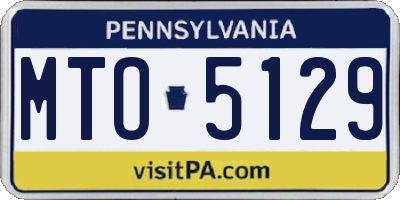 PA license plate MTO5129