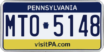 PA license plate MTO5148