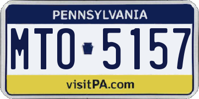 PA license plate MTO5157