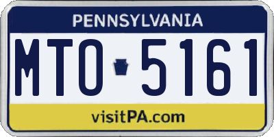 PA license plate MTO5161