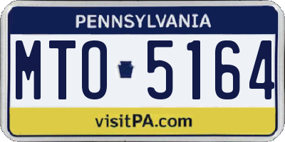 PA license plate MTO5164