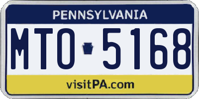 PA license plate MTO5168