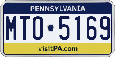 PA license plate MTO5169