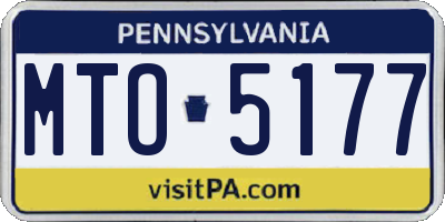 PA license plate MTO5177