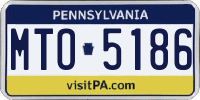 PA license plate MTO5186