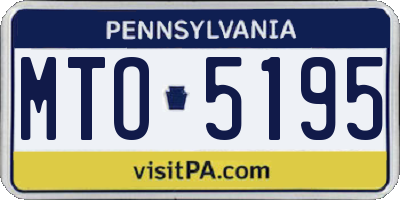 PA license plate MTO5195