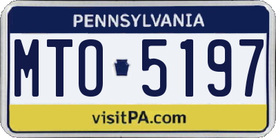 PA license plate MTO5197