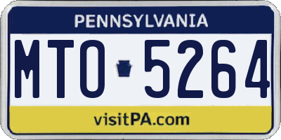 PA license plate MTO5264