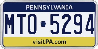 PA license plate MTO5294