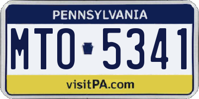 PA license plate MTO5341