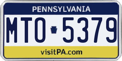 PA license plate MTO5379